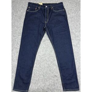 Levi's 512 NWT Slim Fit Zip Fly Tapered Leg Denim Jeans Men 36X32 Blue Dark Wash